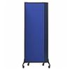 Versare QuickWall Sliding Portable Partition | Wheels or Stationery Option | Durable Privacy Room Divider Screen| Made in USA | Black Frame | 7' x 6'8" Latte Fabric Panels view 4