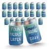 25-Pack Custom Graduation Can Coolers  Four Years Later Design  Personalized Class Year & Name Coolies  Foldable 12oz Can Sleeves  Graduation Party Favors  Made in USA view 1