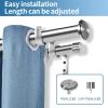 Urbanest Bouton Manhattan 1" 3/4" Double Drapery Curtain Window Rod Set - 28" to 48", Brushed Steel view 2