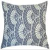TangDepot Cotton Floral Cushion Cover 12"x18" Hand Fan-Blue Floral view 1