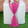 AK TRADING CO. 27" x 120" Wide IFR Chiffon Elegant Table Runner/Overlay Ideally Perfect for Center Table, Wedding Decor, Bridal Shower & Other Special Occasion. (1, Fuchsia) view 1