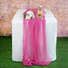AK TRADING CO. 27" x 120" Wide IFR Chiffon Elegant Table Runner/Overlay Ideally Perfect for Center Table, Wedding Decor, Bridal Shower & Other Special Occasion. (1, Fuchsia) view 2