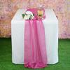 AK TRADING CO. 27" x 120" Wide IFR Chiffon Elegant Table Runner/Overlay Ideally Perfect for Center Table, Wedding Decor, Bridal Shower & Other Special Occasion. (1, Fuchsia) view 3
