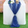 AK TRADING CO. 27" x 120" Wide IFR Chiffon Elegant Table Runner/Overlay Ideally Perfect for Center Table, Wedding Decor, Bridal Shower & Other Special Occasion. (20, Navy Blue) view 1