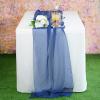 AK TRADING CO. 27" x 120" Wide IFR Chiffon Elegant Table Runner/Overlay Ideally Perfect for Center Table, Wedding Decor, Bridal Shower & Other Special Occasion. (20, Navy Blue) view 3
