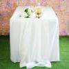AK TRADING CO. 27" x 120" Wide IFR Chiffon Elegant Table Runner/Overlay Ideally Perfect for Center Table, Wedding Decor, Bridal Shower & Other Special Occasion. (1, Ivory) view 2