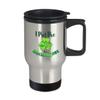BeeTeeStore Shamrock Travel Mug I Put The She In Shenanigans - 14oz Insulated Stainless Steel Coffee Cup with Handle - Irish Heritage Gift for Women & Travelers view 2