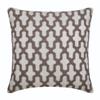 The HomeCentric Throw Pillow Case, Trellis Throw Pillow Cover Accent Couch Sofa Bed Pillow Case 14x14 inch (35x35 cm) Ivory Silk Pillow Cover Bead Embroidered, Ivory Pillow - Trellis Cafe Runway view 1