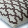 The HomeCentric Throw Pillow Case, Trellis Throw Pillow Cover Accent Couch Sofa Bed Pillow Case 14x14 inch (35x35 cm) Ivory Silk Pillow Cover Bead Embroidered, Ivory Pillow - Trellis Cafe Runway view 2