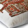 The HomeCentric Decorative Throw Pillow Cover Accent Couch Sofa Bed Pillow Case 14x14 inch (35x35 cm) Ivory Linen Pillow Cover Bead Embroidered, Ivory Pillow Cover, Contemporary, Oriental - Swadika view 2