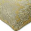 The HomeCentric Throw Pillow Covers, Yellow Cushion Cover Home Decor 16x16 inch (40x40 cm) Jacquard Decorative Pillow Covers, Paisley, Contemporary Pillow Covers with Zipper - Paisley Yellow Scents view 2