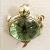 Antique Maritime Tortoise Style Shiny Brass Finish Globe Desk Clock Wall Hanging Office Decor view 2