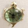 Antique Maritime Tortoise Style Shiny Brass Finish Globe Desk Clock Wall Hanging Office Decor view 4