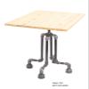 PIPE DECOR End Table Leg Set, Rustic Industrial Side Table Base Kit, Dark Grey Black Rough Pipes and Fittings Heavy Weight Construction, Roots Design view 2