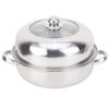 28CM Stainless Steel Steamer Basket Stockpot Pot Steel Single Layer Stockpot Hotpot Food Steamer Pot Kitchen Cookware Household Cooking view 1