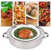 28CM Stainless Steel Steamer Basket Stockpot Pot Steel Single Layer Stockpot Hotpot Food Steamer Pot Kitchen Cookware Household Cooking view 3