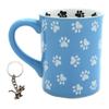 Enesco Everything Taste Better with Cat Hair In It 16oz Coffee Mug & Keychain Bundle Set, Cat Mom Dad, Cat Lovers view 2
