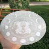 CrystalsAhoy Ethically Mined 6" Selenite Charging Plate, Hecate Goddess Charging Station, Etched in Appleton, WI USA view 1