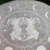 CrystalsAhoy Ethically Mined 6" Selenite Charging Plate, Hecate Goddess Charging Station, Etched in Appleton, WI USA view 3