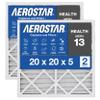 Aerostar 20x20x4 MERV 13 Pleated Replacement Air Filter for Honeywell FC100A1011, 2 Pack (Actual Size: 19 3/4" x 19 7/8" x 4 3/8") view 1