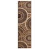 Liora Manne Marina Low Profile Durable Indoor/Outdoor Woven Rug- Circles Brown 1'11" x 7'6" view 3