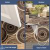 Liora Manne Marina Low Profile Durable Indoor/Outdoor Woven Rug- Circles Brown 1'11" x 7'6" view 4