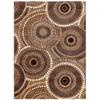 Liora Manne Marina Low Profile Durable Indoor/Outdoor Woven Rug- Circles Brown 3'3" x 4'11" view 2