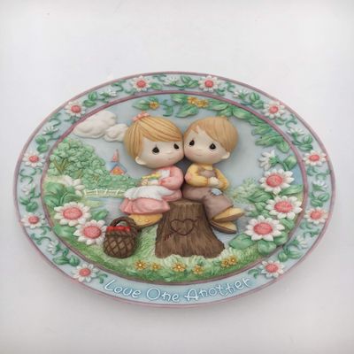 Precious Moments ** Boy and Girl On Stump, Plate ** 186406