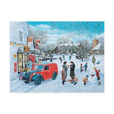 Trademark Fine Art ALI46042-C3547GG A A Village Christmas by Trevor Mitchell, 35x47,