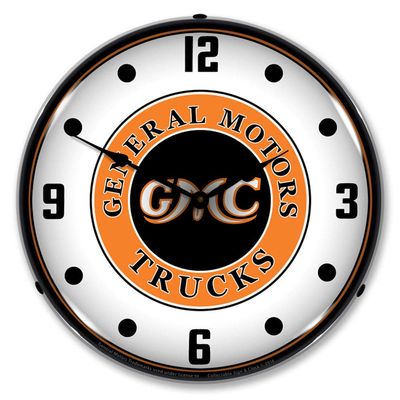 GMC General Motors Trucks LED Wall Clock, Retro/Vintage, Lighted, 14 inch