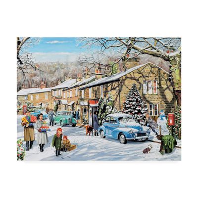Trademark Fine Art ALI45994-C1419GG Home For Christmas by Trevor Mitchell, 14x19,
