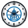 B&O Railroad, White LED Wall Clock, Retro/Vintage, Lighted, 14 inch view 1
