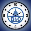 B&O Railroad, White LED Wall Clock, Retro/Vintage, Lighted, 14 inch view 2