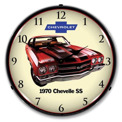 1970 Chevy Chevelle SS LED Wall Clock, Retro/Vintage, Lighted, 14 inch