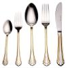 Flatware Set 20-Piece Service for 4, 18/10 Stainless Steel Silverware Cutlery, 24k Gold Plated Accent (gold sets) (Grand) view 1