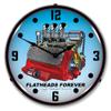 Flatheads Forever LED Wall Clock, Retro/Vintage, Lighted, 14 inch view 1