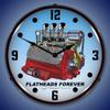 Flatheads Forever LED Wall Clock, Retro/Vintage, Lighted, 14 inch view 2