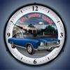 1971 Monte Carlo at Esso Garage Blue LED Wall Clock, Retro/Vintage, Lighted, 14 inch view 2