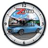 1970 Z28 Camaro at Mobilgas Station LED Wall Clock, Retro/Vintage, Lighted, 14 inch view 1