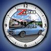 1970 Z28 Camaro at Mobilgas Station LED Wall Clock, Retro/Vintage, Lighted, 14 inch view 2