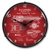 Gatling Gun Patent LED Wall Clock, Retro/Vintage, Lighted, 14 inch view 1