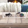 Acrylic Tray Organizer - Clear Minimalist Catchall Holder for Bedside, Bathroom, and Office Storage - Aesthetically Pleasing Room Decor by Lavish Home view 1