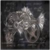 18 x 12 - Steampunk Style Piranha Wall Art Metal Print home decor interior design garage, basement art decor view 2