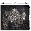 18 x 12 - Steampunk Style Piranha Wall Art Metal Print home decor interior design garage, basement art decor view 3