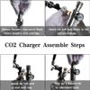 Beer Keg Charger CO2 Dispenser - Includes Keg Regulator 0-30 PSI, 3/8" Thread Adapter, Gas Ball Lock Quick Disconnect for Homebrewing view 4