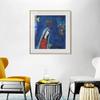 INVIN ART Framed Canvas Giclee Print Art Bride by Marc Chagall Wall Art Living Room Home Office Decorations(Aluminum Metal Champagne Frame with Mat & Glass,24"x24") view 2