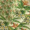 Ambesonne Tropical Bedspread Set, Exotic Plumeria Flowers and Palm Tree Leaves on Cream Background Hawaiian Flora, 3 Piece Decorative Bedding Coverlet and 2 Pillow Shams, Twin Size, Orange Green view 3