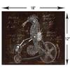 18 x 12 - Steampunk Style Seahorse Wall Art Metal Print rustic home decor interior design garage basement art view 3