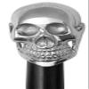 Mahira Nautical Vintage Handle Harvey Canes Silver Skull Brass Head Black Cane Walking Stick New view 1