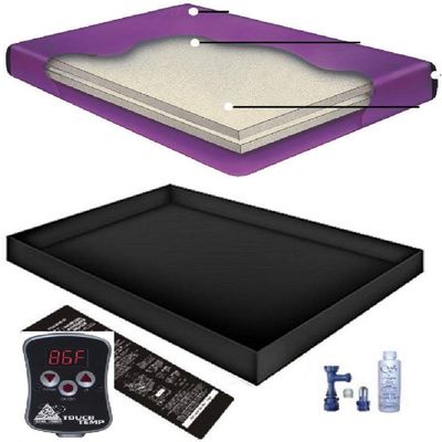 Boyd's 70% WAVELESS WATERBED Mattress/Liner/Digital Heater/Fill Drain/Conditioner KIT (Queen 60x84 Tranq2GT2)